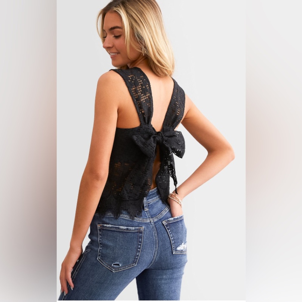 Daytrip Open Back Tie Lace Tank Top
